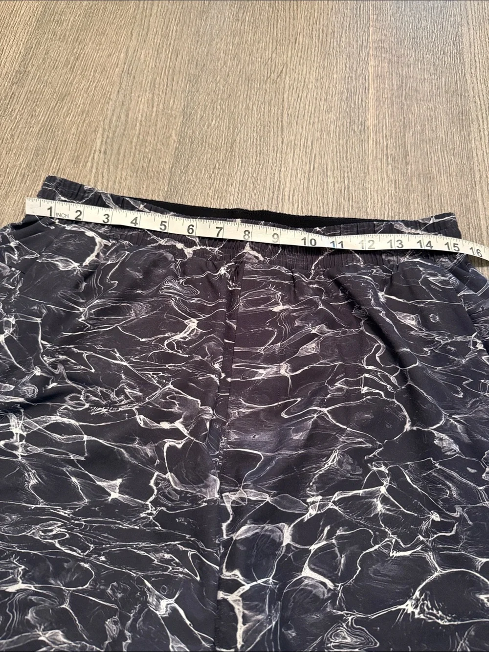 lululemon athletica Black Marble-Effect Swim Trunks